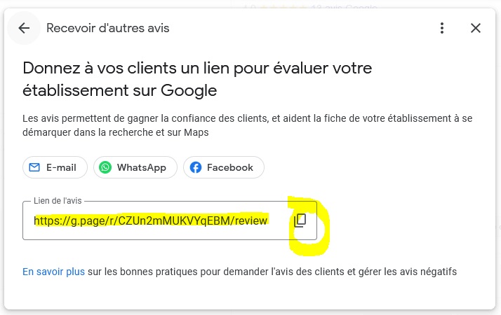 Notoriété site web, avis client, fiche Google business Profile
